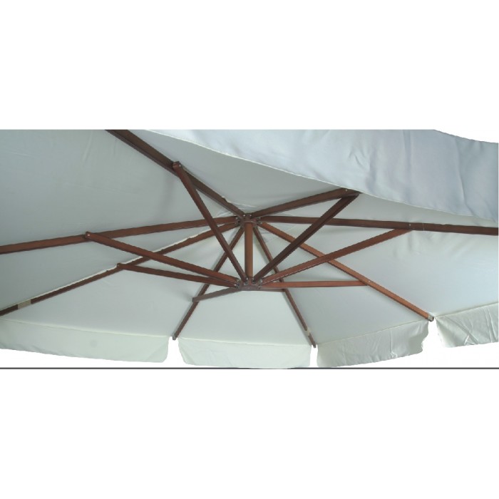 Зонт на боковой деревянной опоре